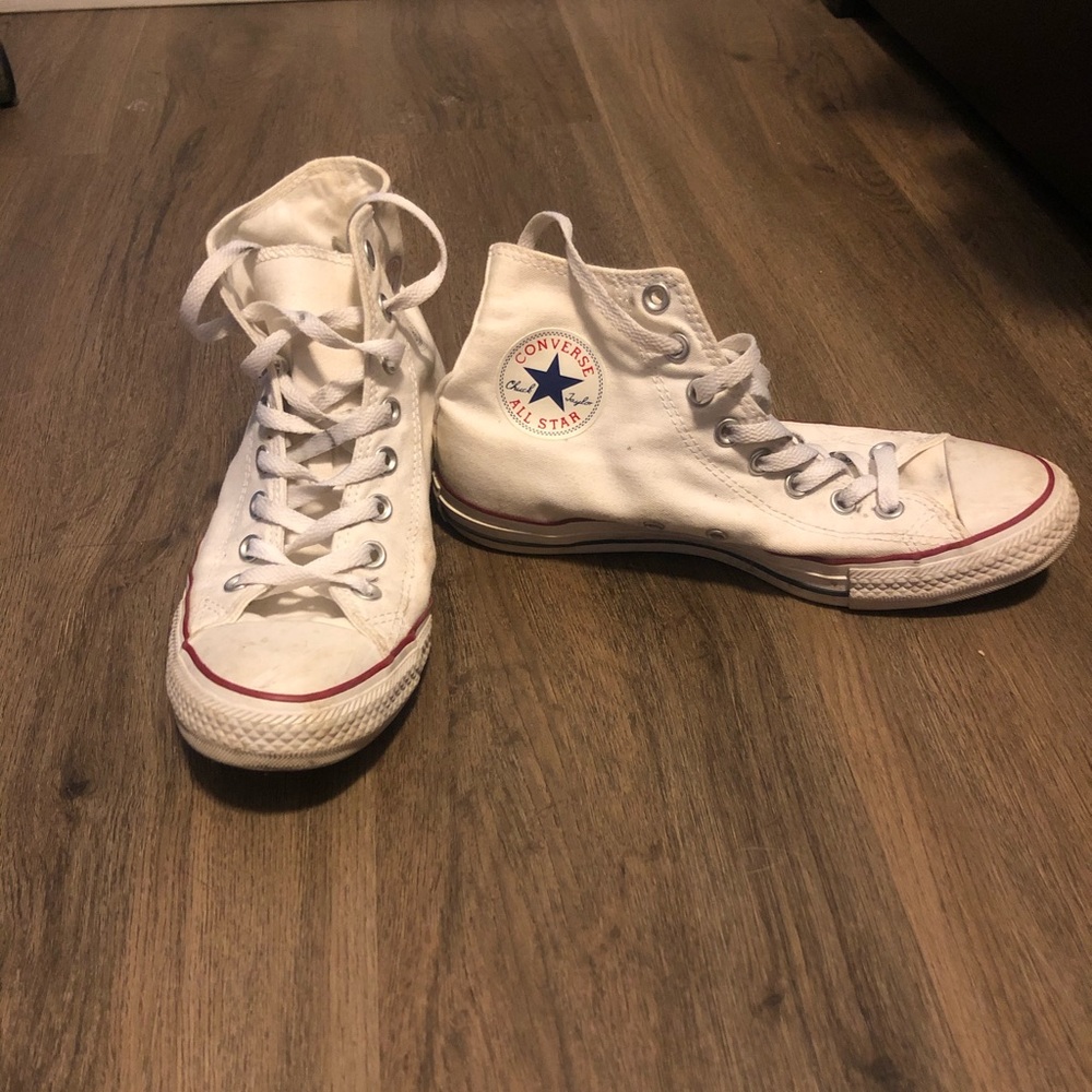 White Hi-top Converse